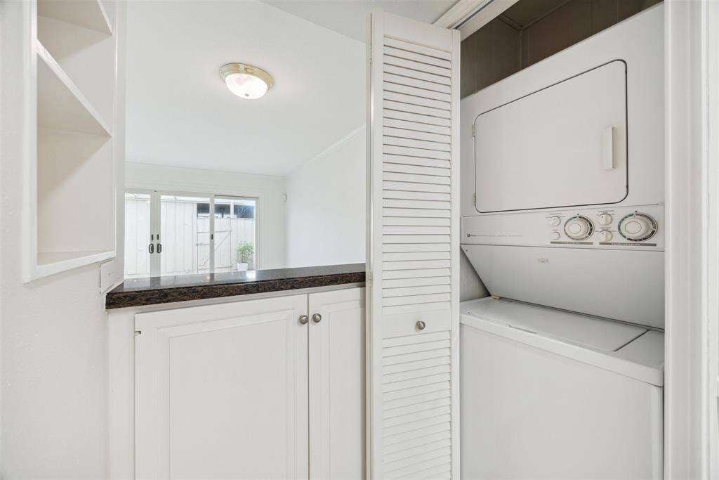 Laundry center is located downstairs.