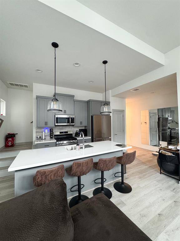 Furniture included.