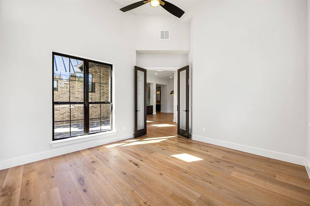 Home Office with High Ceilings