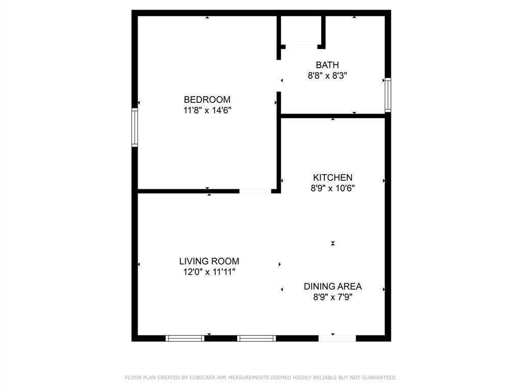 Garage apartment floorplan.