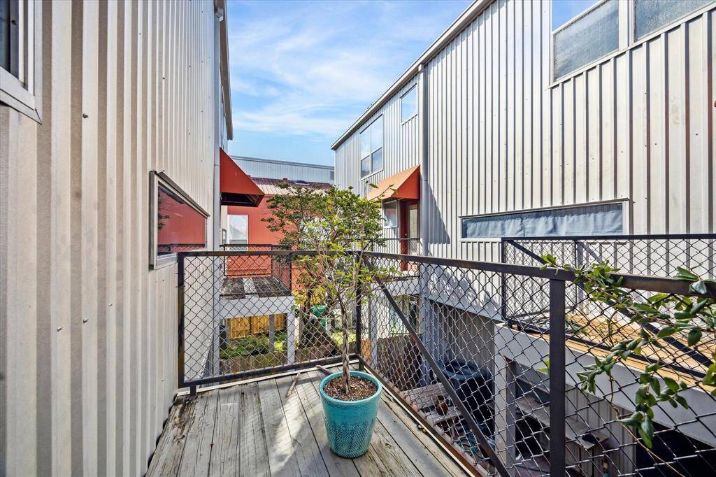 Balcony off kitchen - there's room for a BBQ grill and table!