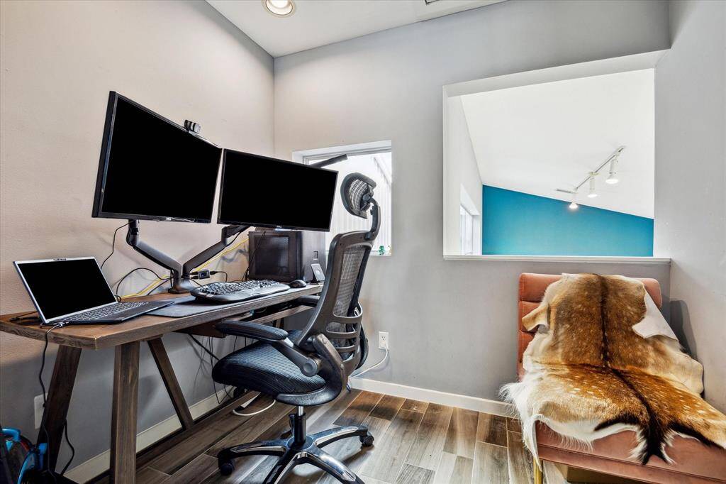Nook off the primary bedroom makes for a perfect home office, hobby space, or anything you could think of!