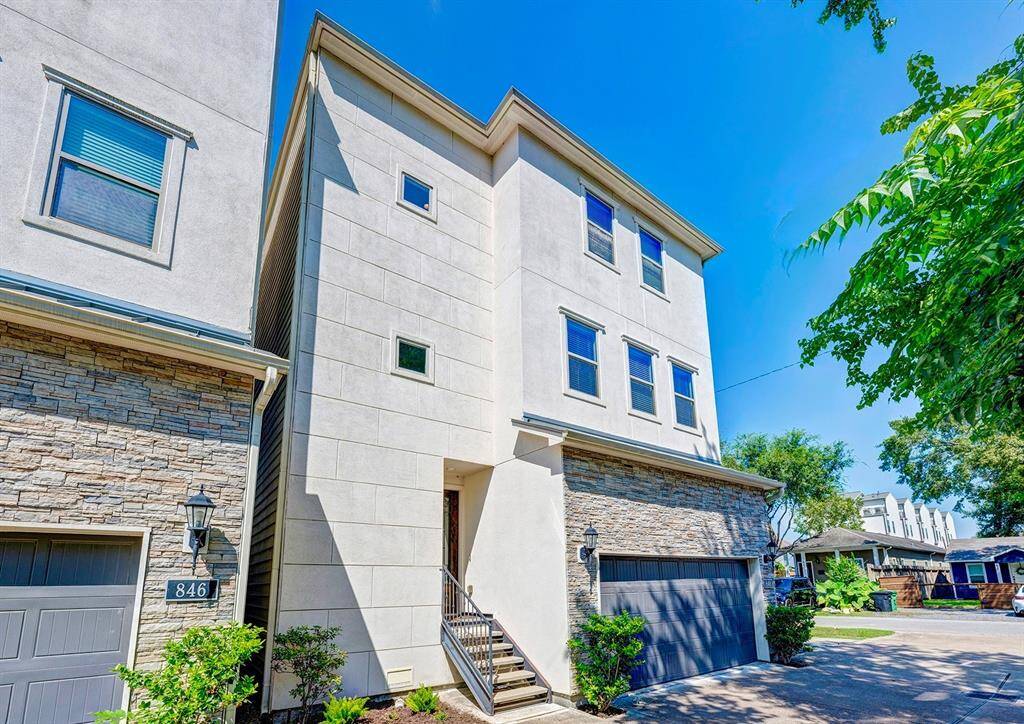 Welcome to 848 W. 17th St. in Shady Acres/Heights, a freestanding corner unit with 3 bedrooms/3.5 baths/2 car garage and NO HOA.
