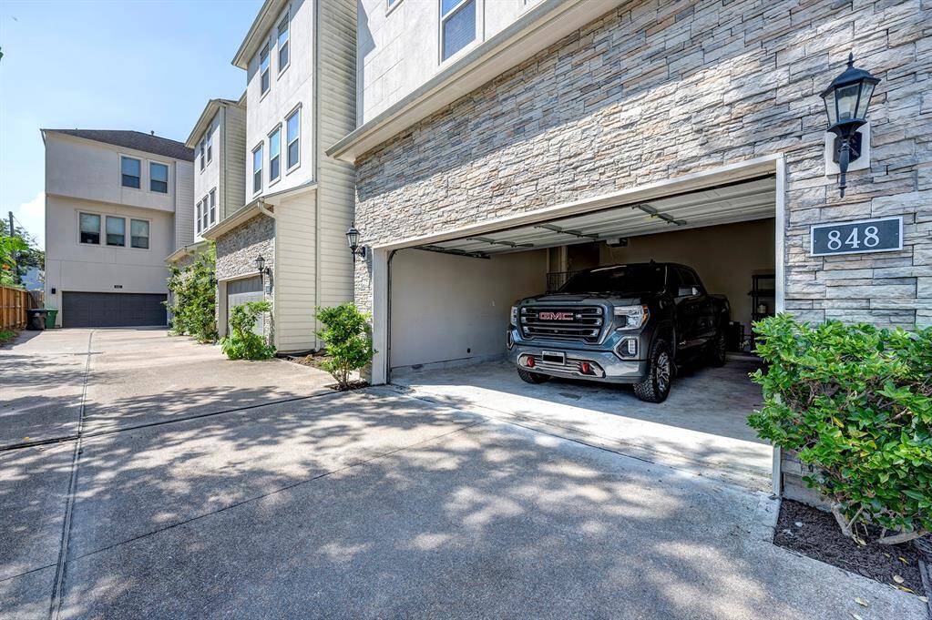 Deep 24 foot garage will handle your pick-up truck.