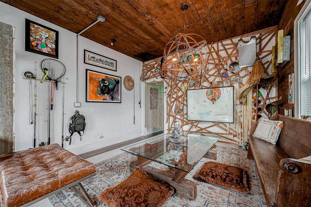 Custom,steel and glass table, to exude a Morrocan-style dining and social experience.Guest are inspired, and encouraged, to express themselves by creating their own art in this space.