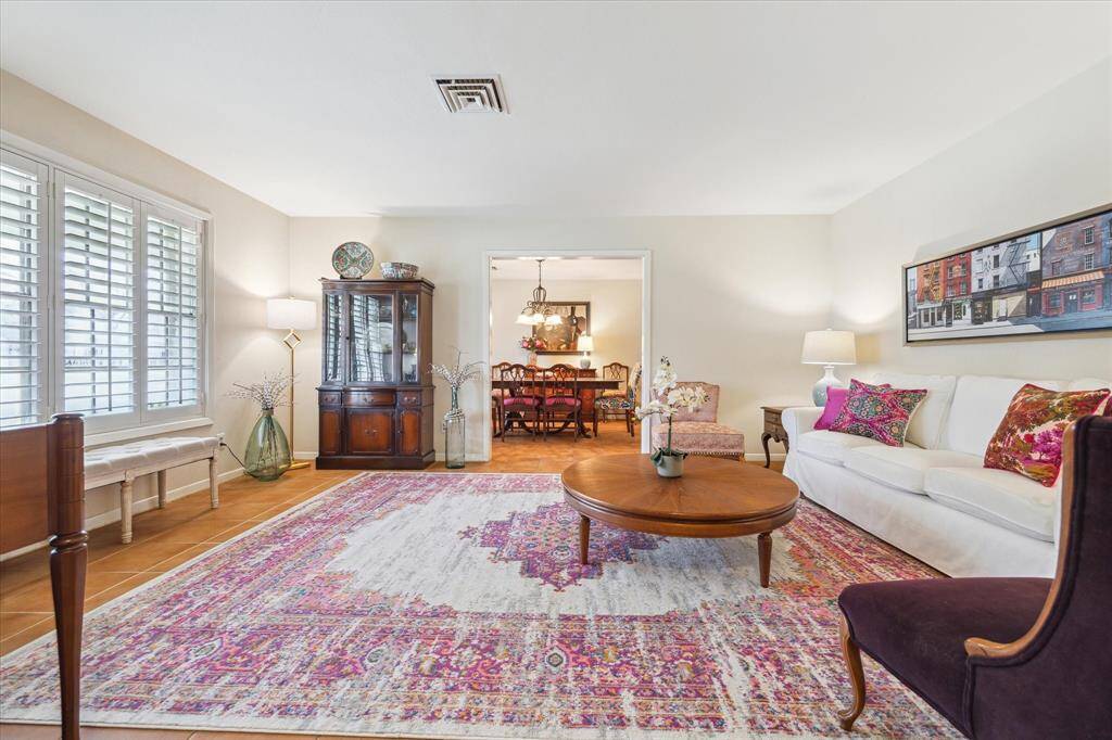 Large Formal Living Room with Plantation shutters