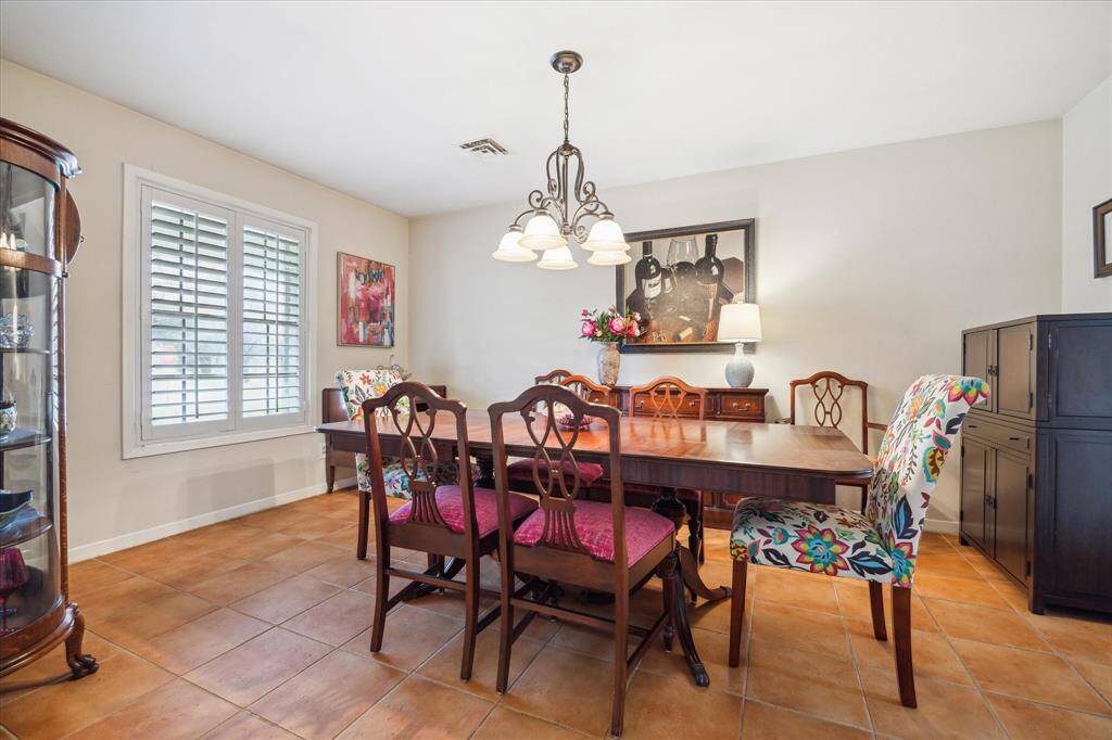 Formal Dining with plantation shutters