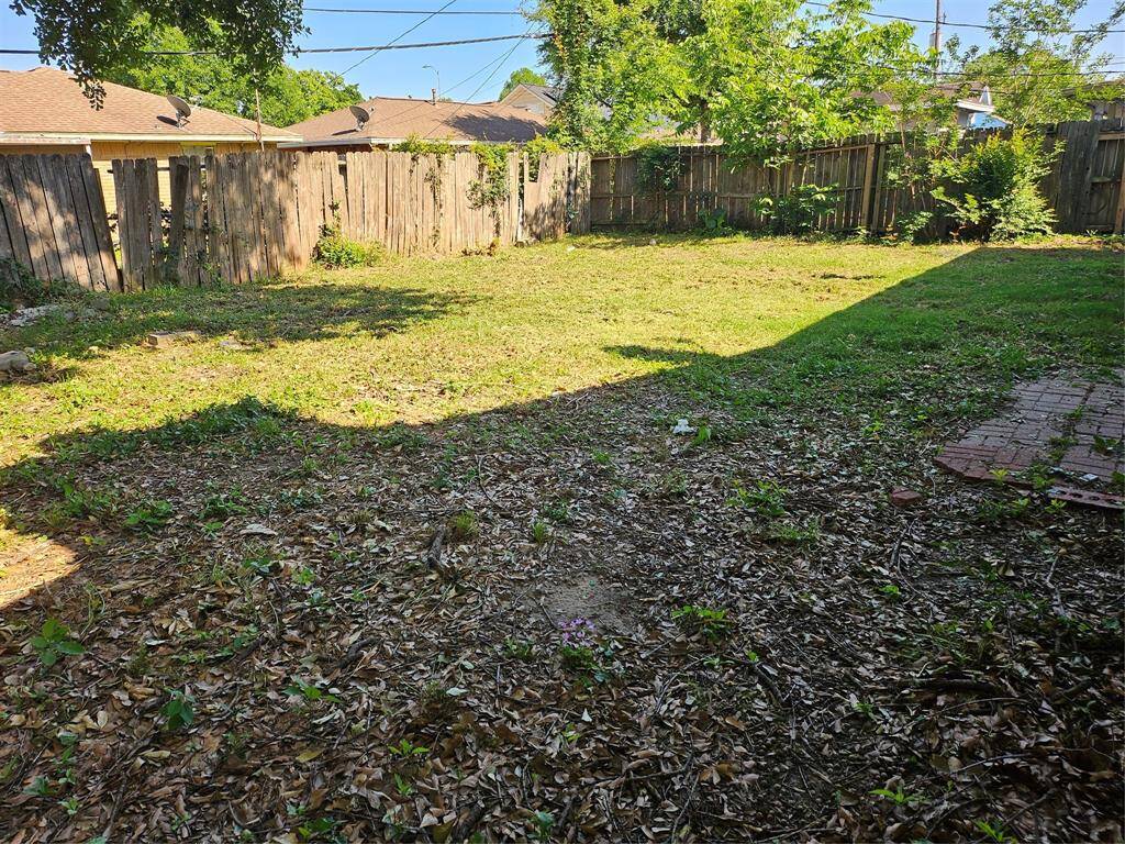 Large backyard