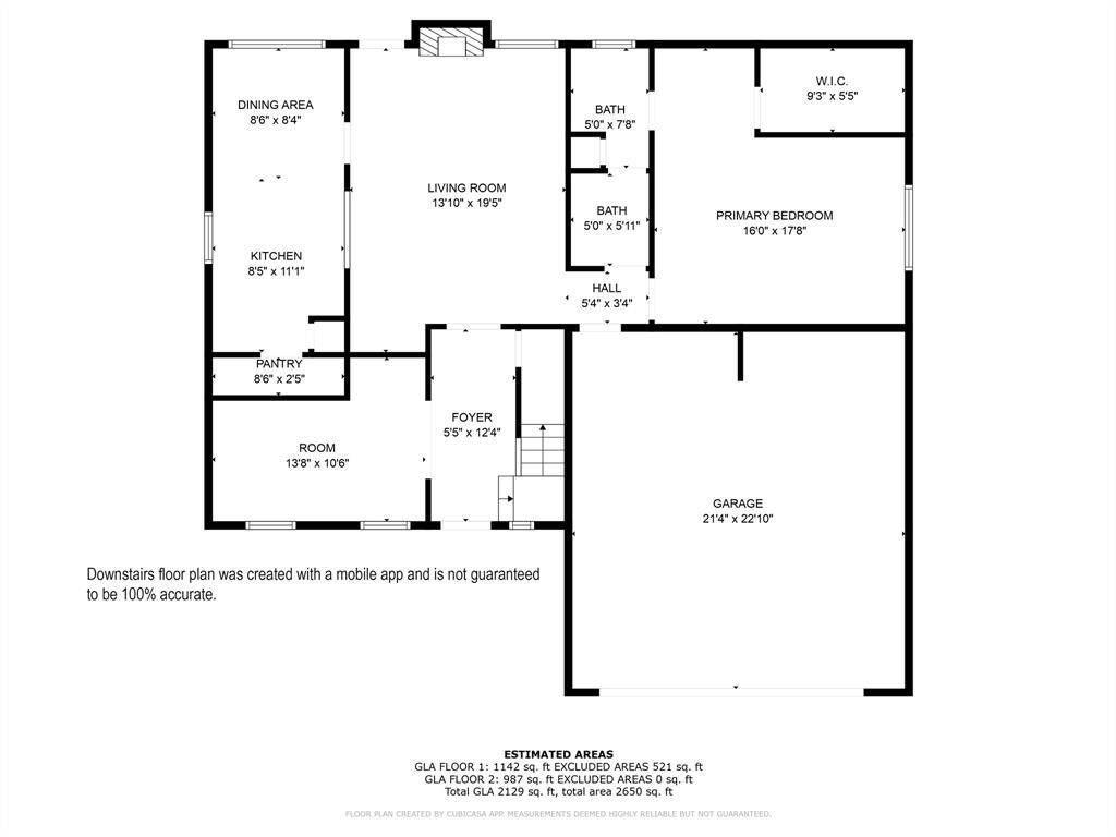 Downstairs floor plan