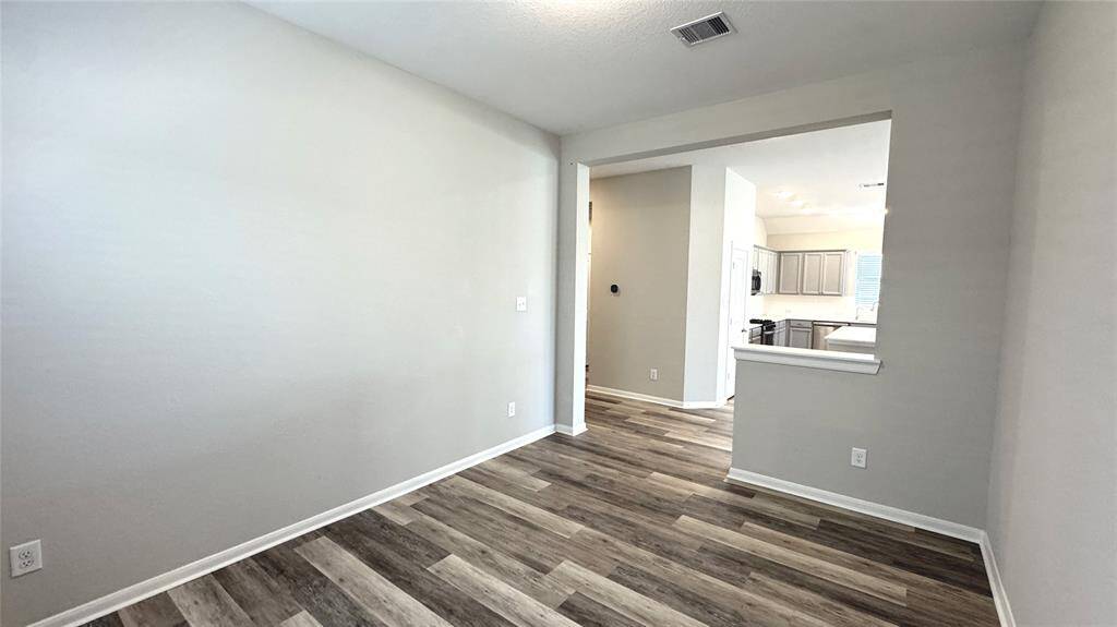 The open study could be used as a playroom. The sight lines offer easy observation from the kitchen and living room areas.