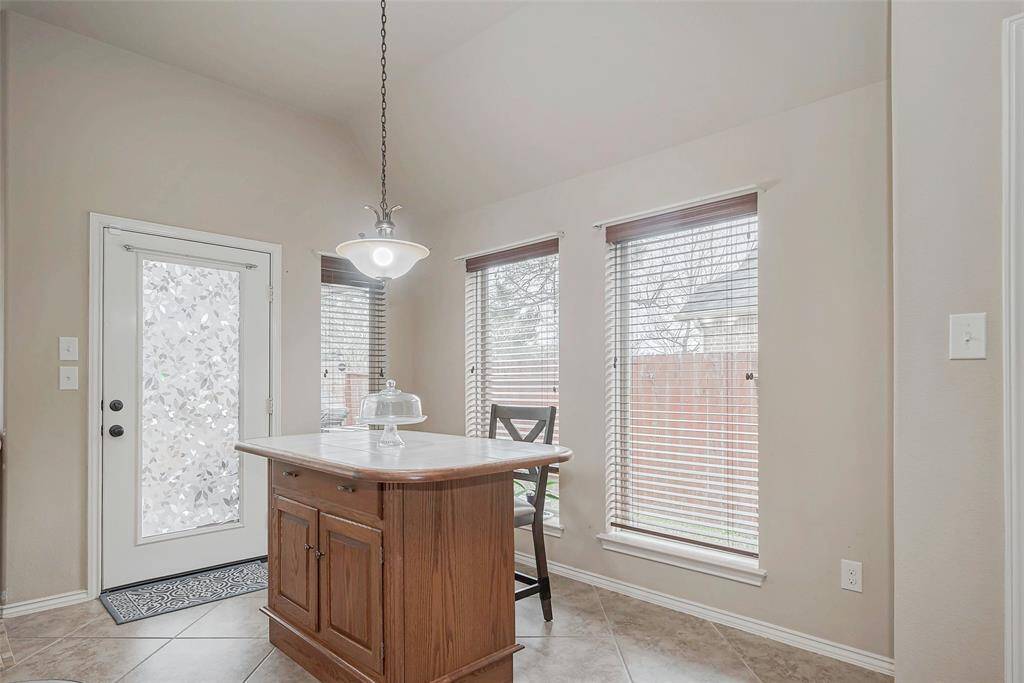 Breakfast nook with table included.