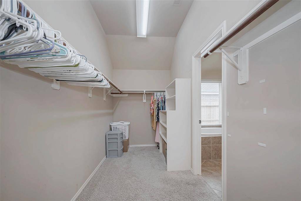 Spacious walk-in closet