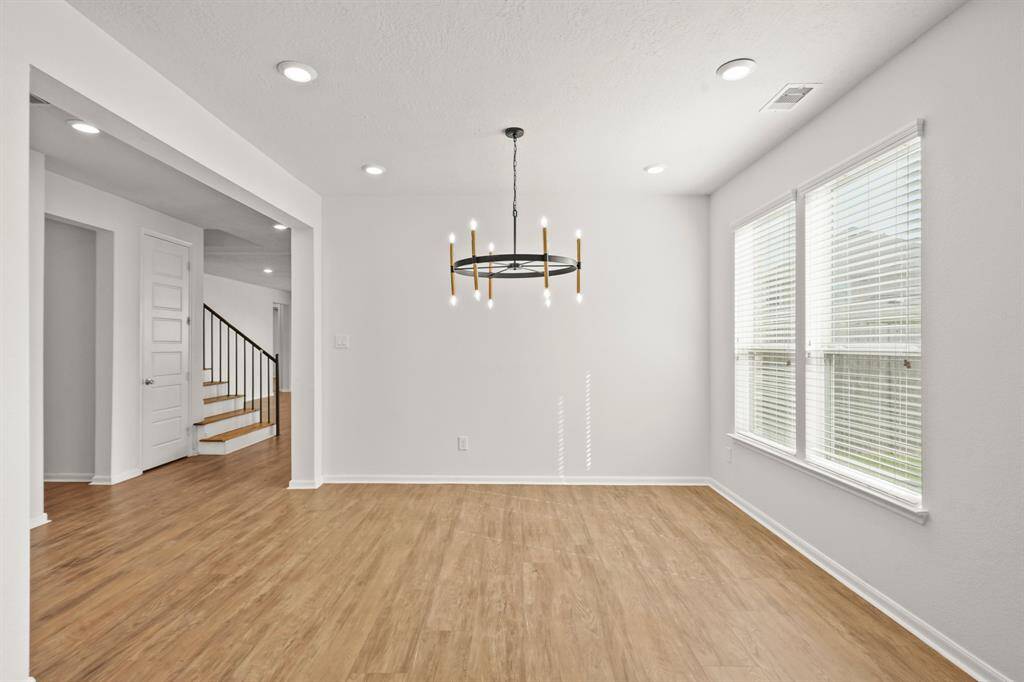 There's so much potential for this space. A formal dining room or a home office, sitting room, play room. The possibilities are endless!