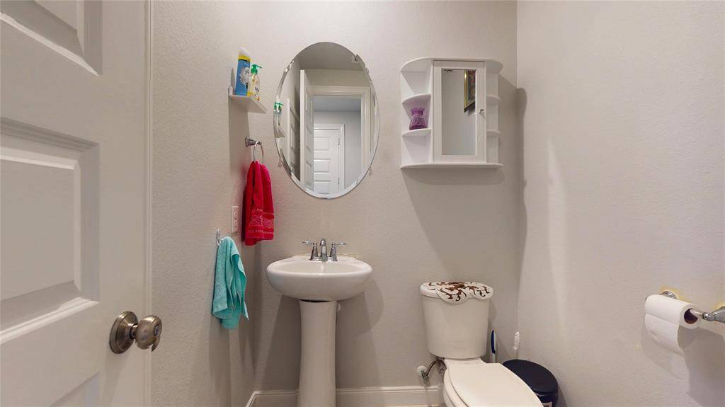 Half bath on first floor.