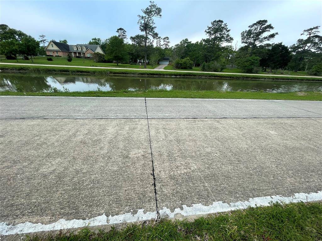 View of the bayou from the front of the lot.
