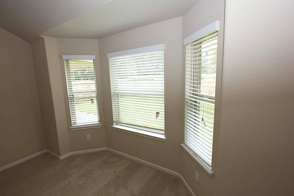 Bay windows in the primary bedroom