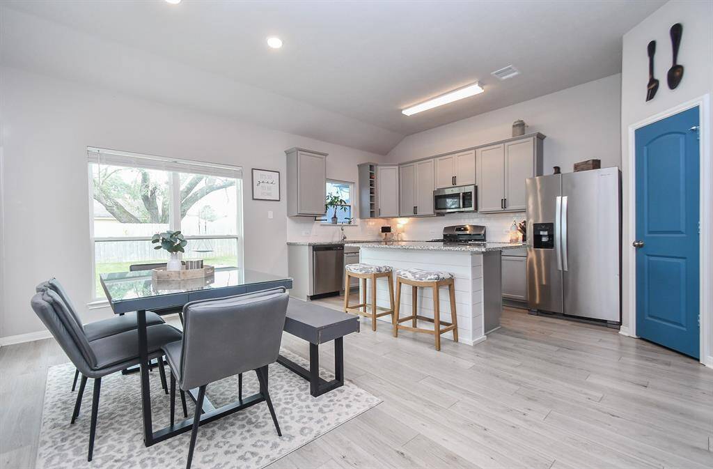 Stylish and modern kitchen with a neutral color palette.