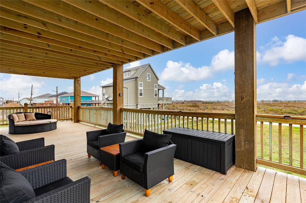 The back, lower deck offers plenty of space to relax and enjoy the Gulf breeze.