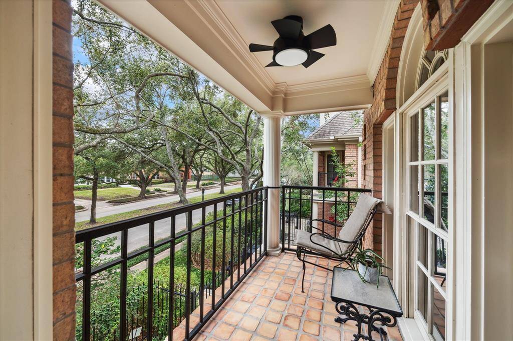 Relaxing balcony off of primary bedroom; It is the perfect spot to drink coffee and read
