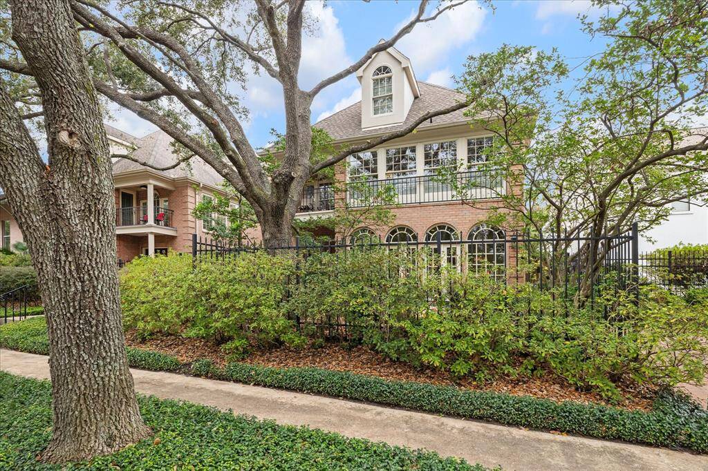 Another view of the front facade with private patio