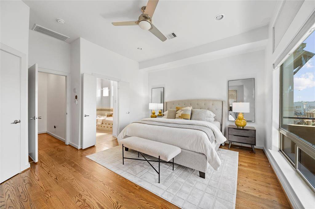 Spacious primary bedroom located on the 3rd floor.