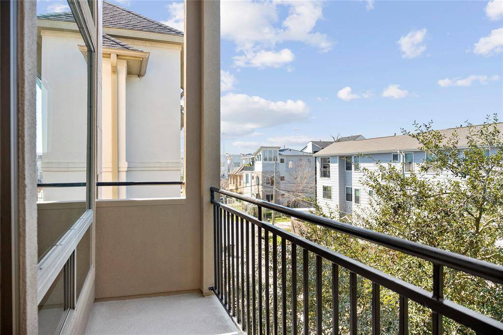 One of two balconies at 2310 Arabelle. This one is located off of the primary bedroom.
