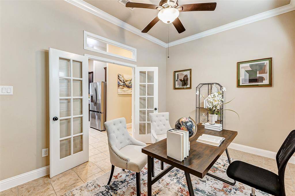 Another view of this bonus space. Take a look of the crown molding around the ceiling.