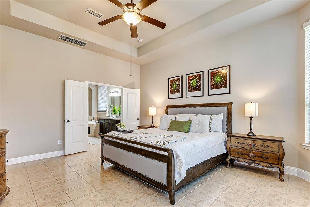 Main suite with vaulted ceilings