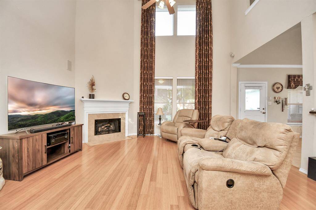 beautiful view to back yard from living room