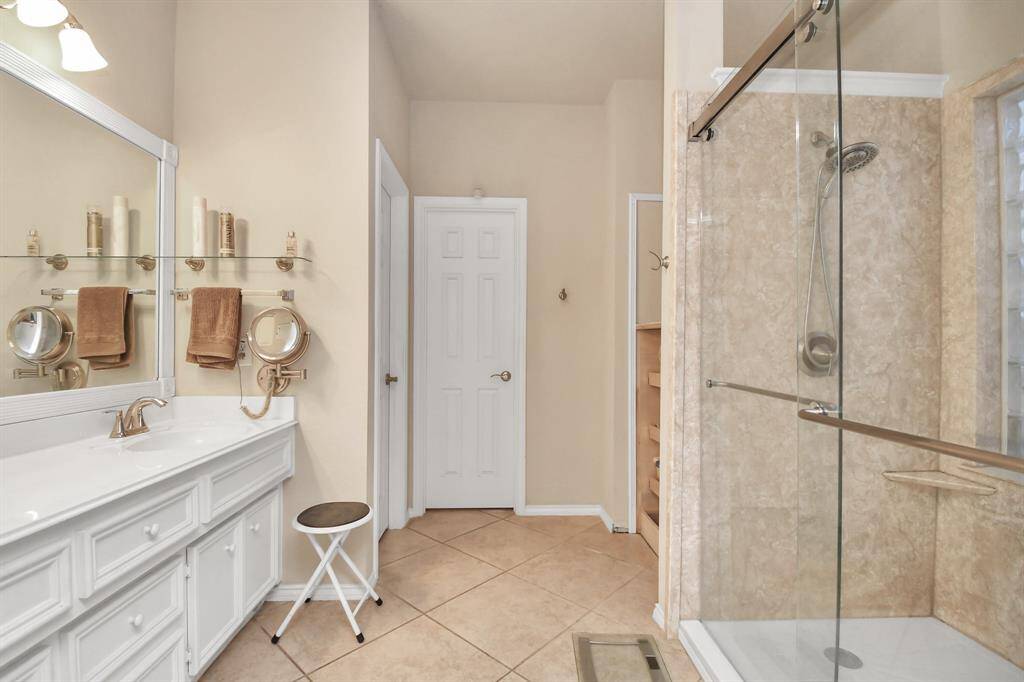 Custom large walk-in shower