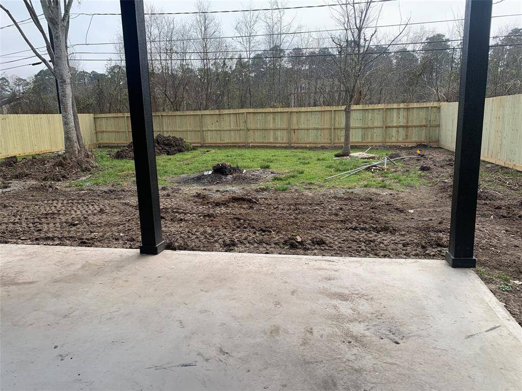 New fenced back yard