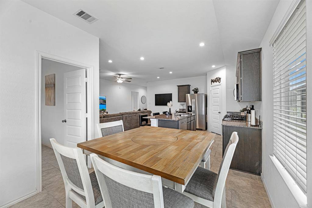Eat-in kitchen.
