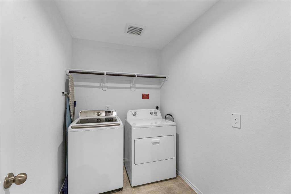 Utility room in home.