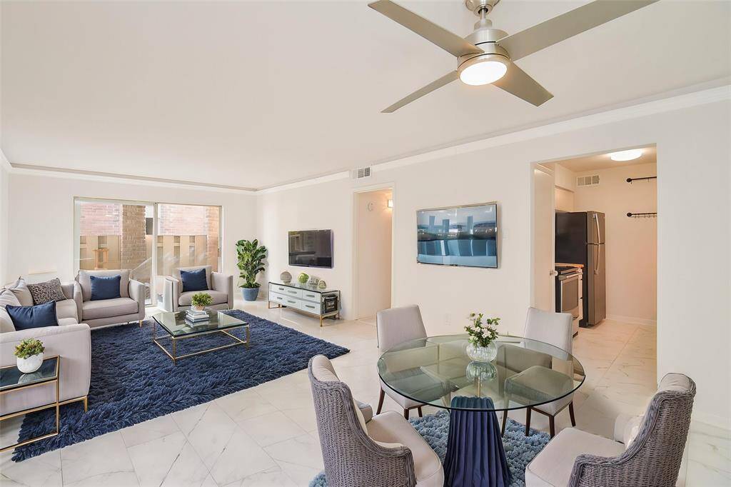 Virtually Staged Living Dining Room