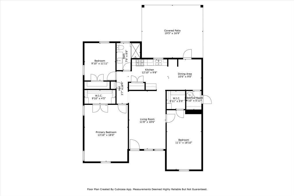 floor plan of the home