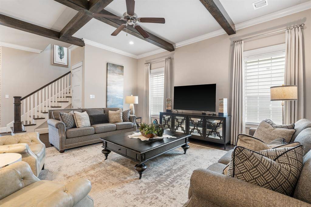 Another view from the family room highlights its generous space and natural light.