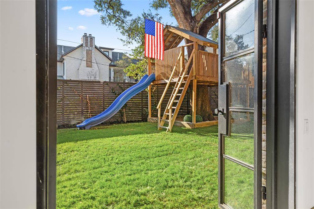 View of yard from the garage