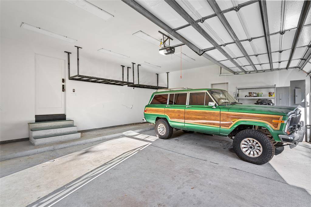 View of the garage from alley.