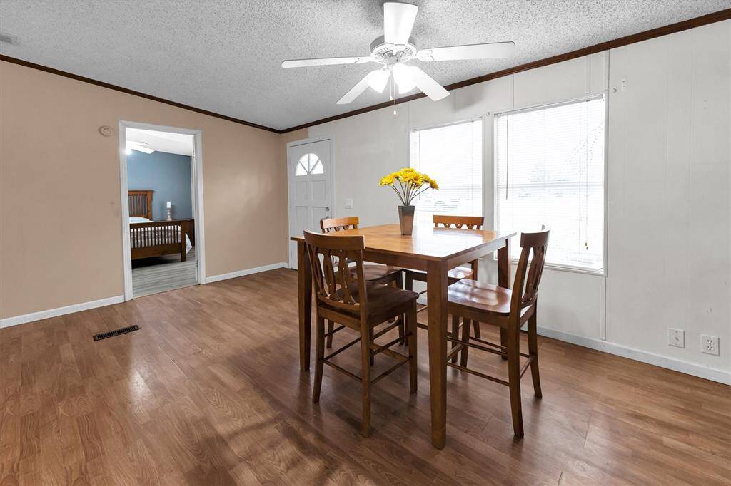 Dining area open to living room