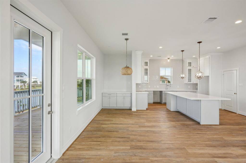 The dining room with a built in buffet will be the perfect place for casual meals.