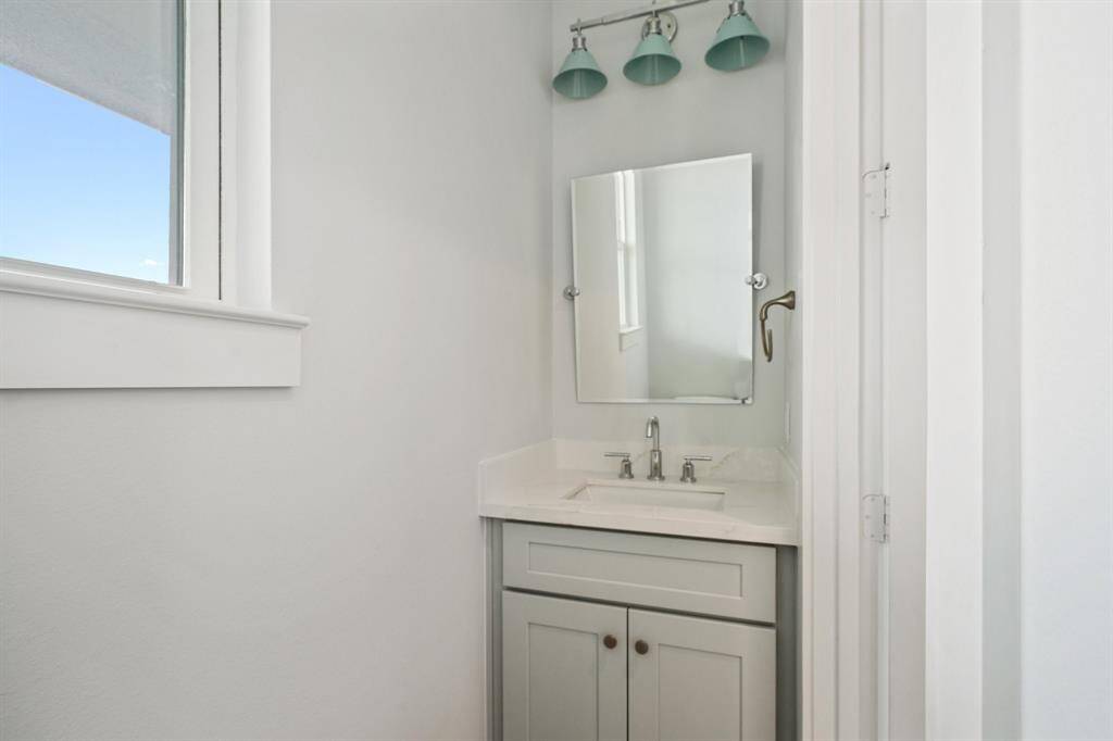 The powder room located on the first floor.