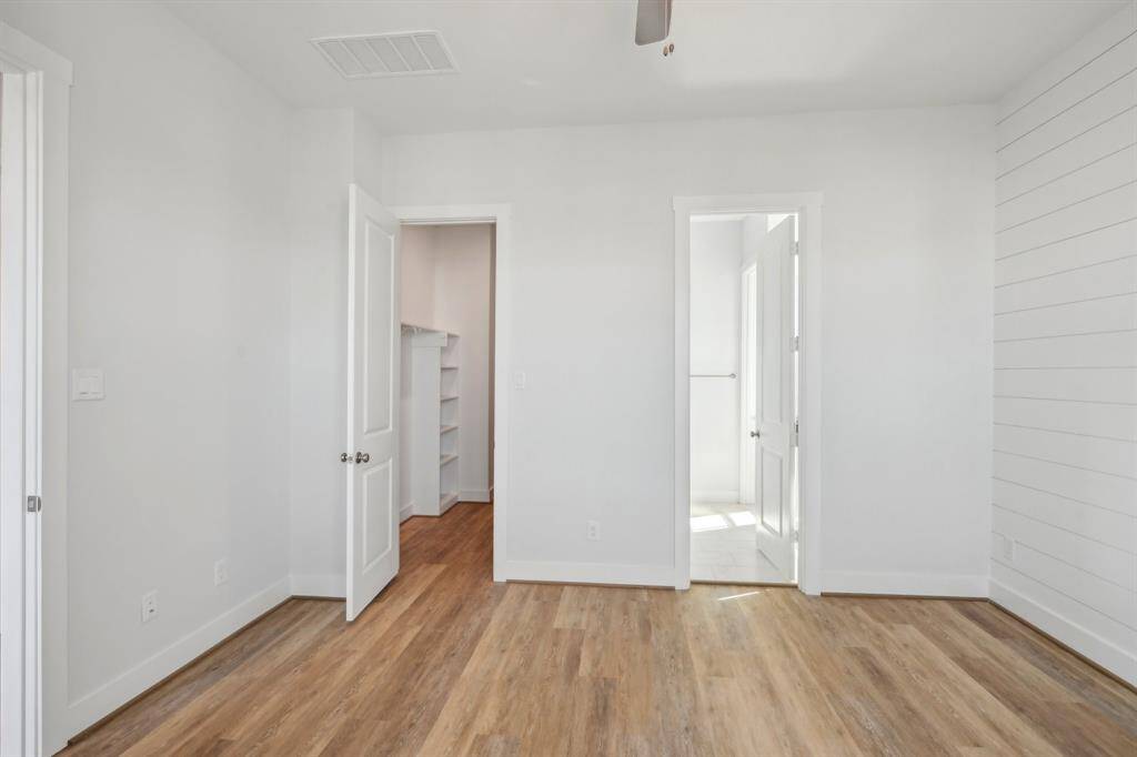 The primary bedroom looking towards the en-suite.