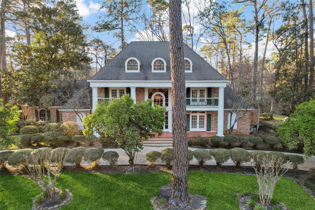 Stately columns and dormers...