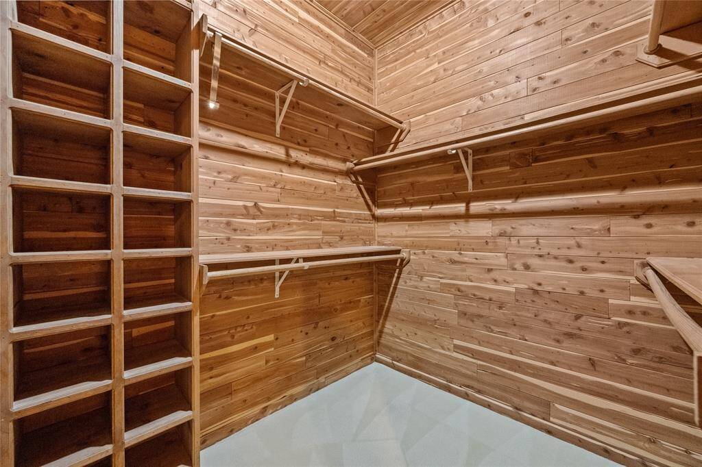 Check out her CEDAR -Lined closet... Built ins...