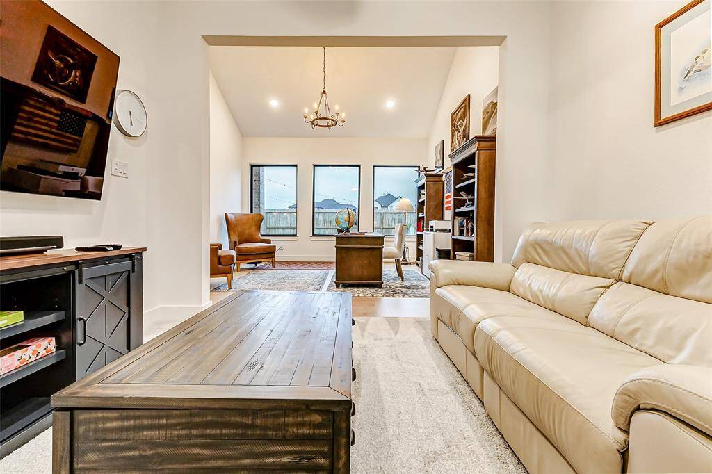 Catch the big game in this incredible media room.