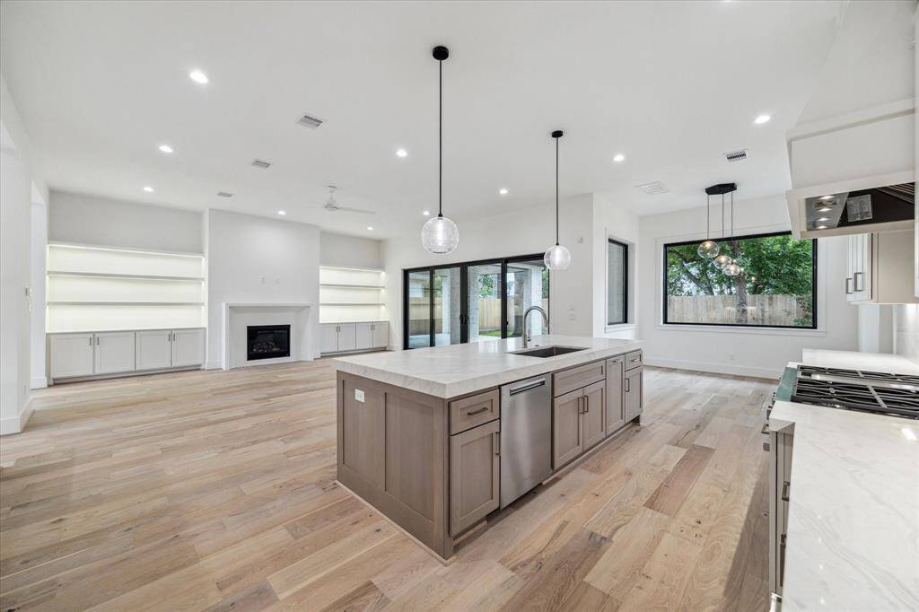 Kitchen / family room with breakfast room to the right in photo.
