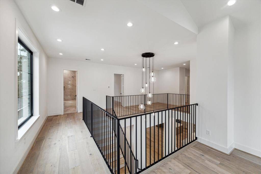 View from upstairs den toward hallway.