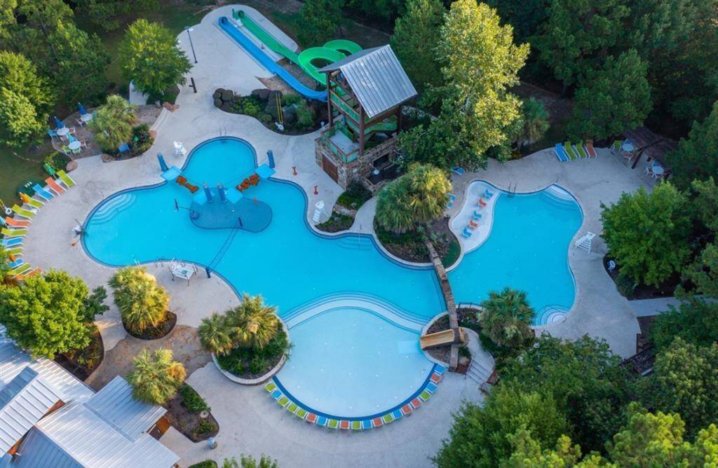Forest IslandFreeForm Amenity Pool with two 42inch Water Slides 2