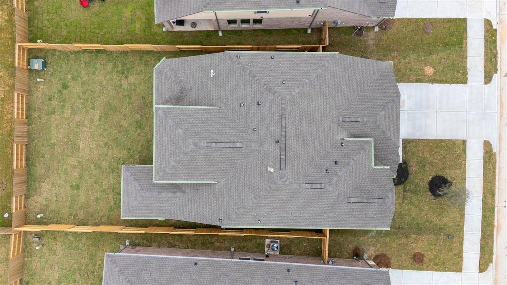 This aerial view of your home shows the amazing view of your lot.