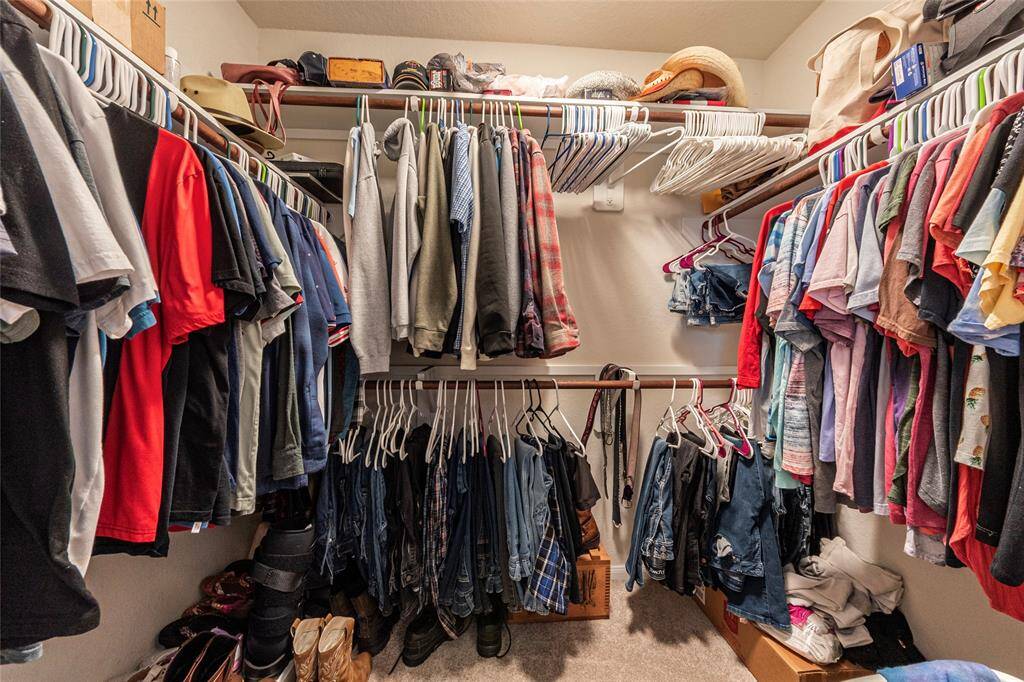 Spacious walk-in closet